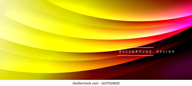 Olear líneas de estilo líquido con sombras y luz sobre el fondo del degradado. Fondo abstracto de degradado de color simple y moderno con efecto de línea de sombra recta dinámica. Ilustración de vectores para