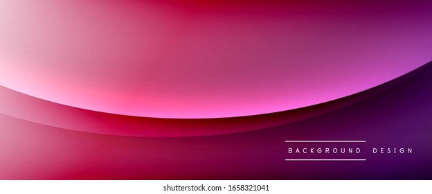 Wave liquid style lines with shadows and light on gradient background. Trendy simple fluid color gradient abstract background with dynamic straight shadow line effect. Vector Illustration For