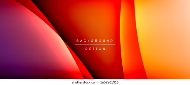 Wave liquid style lines with shadows and light on gradient background. Trendy simple fluid color gradient abstract background with dynamic straight shadow line effect. Vector Illustration For