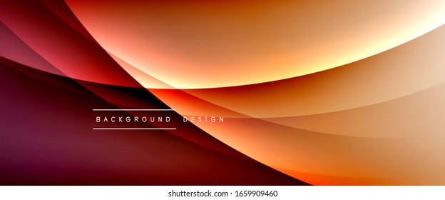 Wave Liquid Stillinien mit Schatten und Licht auf Farbverlauf-Hintergrund. Trendy, einfache Farbverlauf-Abstrakte Hintergrund mit dynamischem, gerade Schattenzeileneffekt. Vektorillustration-Illustration für