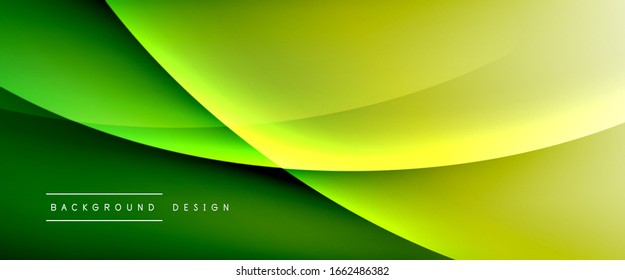 Wave liquid style lines with shadows and light on gradient background. Trendy simple fluid color gradient abstract background with dynamic straight shadow line effect. Vector Illustration For