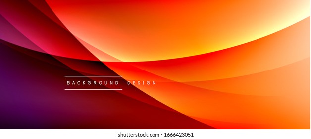 Wave liquid style lines with shadows and light on gradient background. Trendy simple fluid color gradient abstract background with dynamic straight shadow line effect. Vector Illustration For