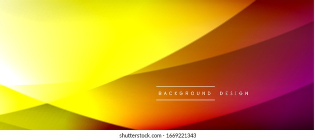 Wave liquid style lines with shadows and light on gradient background. Trendy simple fluid color gradient abstract background with dynamic straight shadow line effect. Vector Illustration  