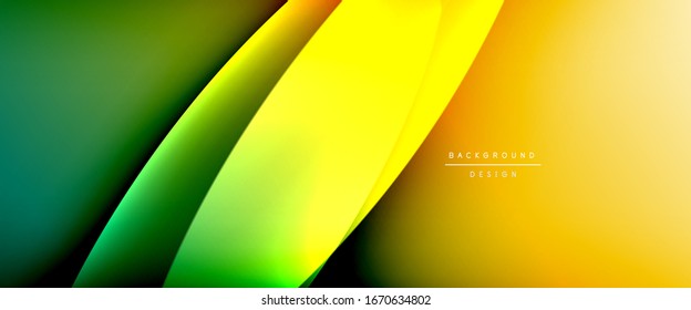 Wave liquid style lines with shadows and light on gradient background. Trendy simple fluid color gradient abstract background with dynamic straight shadow line effect. Vector Illustration For