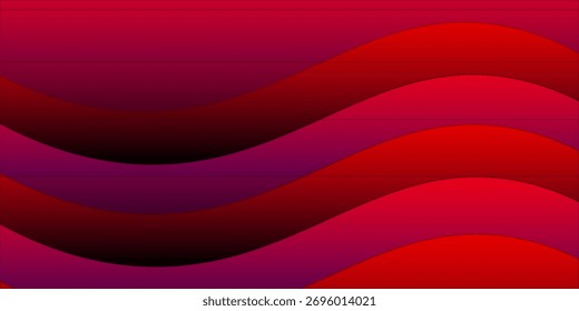 Ondee líneas de estilo líquido con sombras y luz sobre fondo degradado. Fondo abstracto de degradado de color fluido simple de moda con efecto de línea de sombra recta dinámica. Ilustración vectorial Para