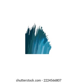 Wellenpapier, Flüssigkeit, geometrisches Wassersplash-Symbol, einfaches Logo, Vektorgrafik