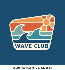Wave Logo abstract design vector template.