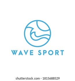 wave logo and adventure logo  icon and template