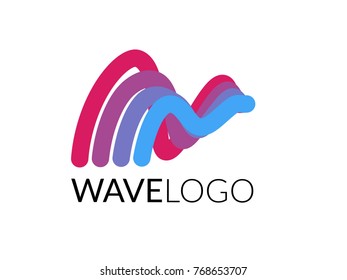 Wave logo. Aquatic water or sea theme business. Vector logo