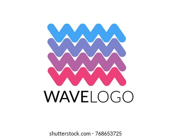 Wave logo. Aquatic water or sea theme business. Vector logo