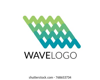 Wave logo. Aquatic water or sea theme business. Vector logo