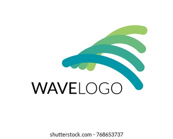 Wave logo. Aquatic water or sea theme business. Vector logo