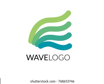 Wave logo. Aquatic water or sea theme business. Vector logo