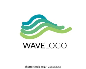 Wave logo. Aquatic water or sea theme business. Vector logo