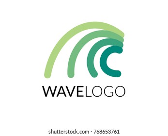 Wave logo. Aquatic water or sea theme business. Vector logo