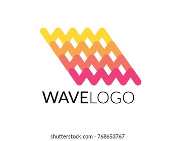 Wave logo. Aquatic water or sea theme business. Vector logo