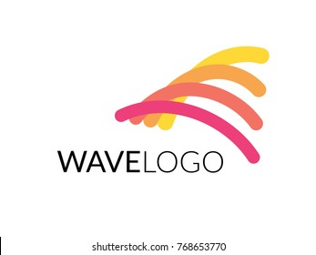 Wave logo. Aquatic water or sea theme business. Vector logo