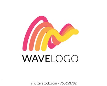 Wave logo. Aquatic water or sea theme business. Vector logo