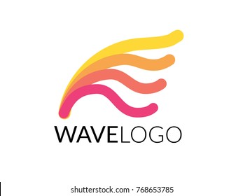 Wave logo. Aquatic water or sea theme business. Vector logo