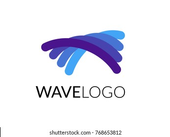 Wave logo. Aquatic water or sea theme business. Vector logo