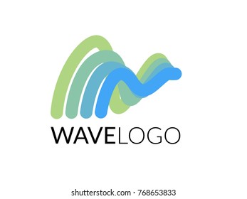 Wave logo. Aquatic water or sea theme business. Vector logo