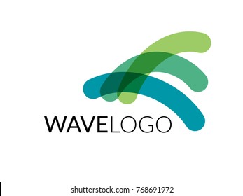 Wave logo. Aquatic water or sea theme business. Vector logo