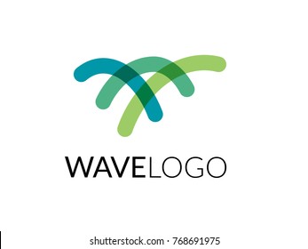 Wave logo. Aquatic water or sea theme business. Vector logo