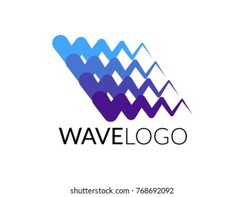 Wave logo. Aquatic water or sea theme business. Vector logo