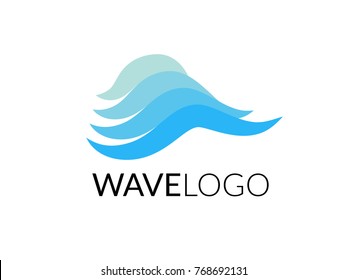 Wave logo. Aquatic water or sea theme business. Vector logo