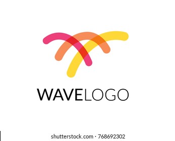 Wave logo. Aquatic water or sea theme business. Vector logo