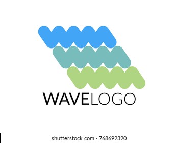 Wave logo. Aquatic water or sea theme business. Vector logo