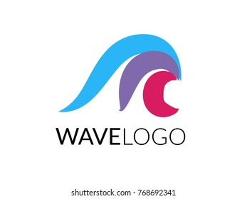 Wave logo. Aquatic water or sea theme business. Vector logo