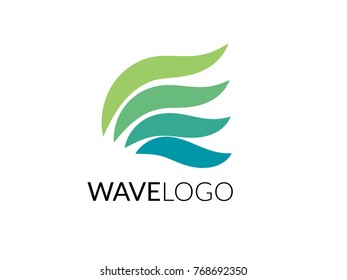 Wave logo. Aquatic water or sea theme business. Vector logo
