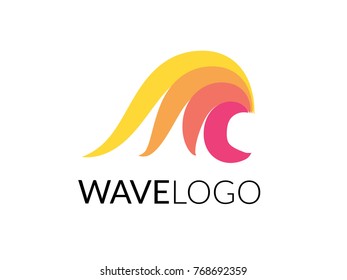 Wave logo. Aquatic water or sea theme business. Vector logo