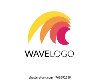 Wave logo. Aquatic water or sea theme business. Vector logo