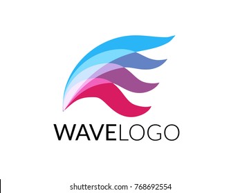 Wave logo. Aquatic water or sea theme business. Vector logo
