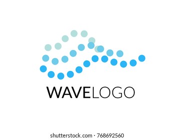 Wave logo. Aquatic water or sea theme business. Vector logo