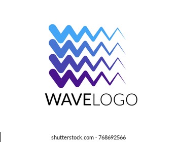 Wave logo. Aquatic water or sea theme business. Vector logo