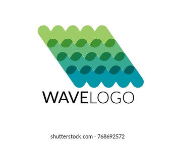 Wave logo. Aquatic water or sea theme business. Vector logo