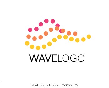 Wave logo. Aquatic water or sea theme business. Vector logo