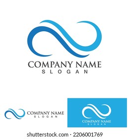 Wave logo beach simple vector