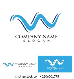 Wave logo beach simple vector