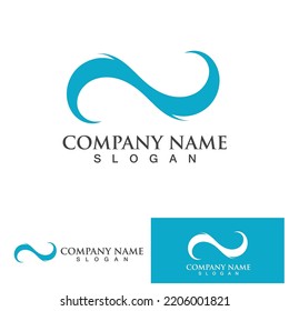 Wave logo beach simple vector