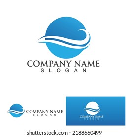 Wave-Logo-Strand und Symbol, Vektorgrafik