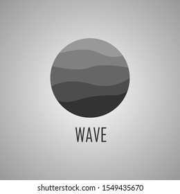 wave logo in black and white colour