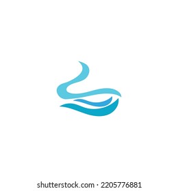 wave logo bussines element of nature concept design template 