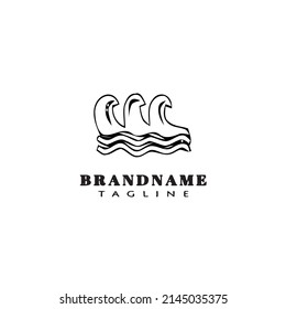 wave logo cartoon icon design template modern vector illustration