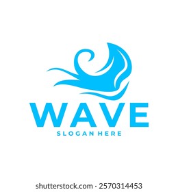 Wave logo concept design template. water abstract logo design