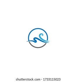 Ilustración del icono de concepto del logotipo de onda 