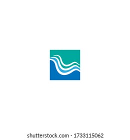 Ilustración del icono de concepto del logotipo de onda 